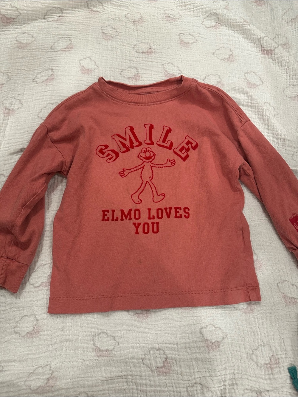 Kids' Red Elmo 'Smile' Graphic Long-Sleeve Shirt size 2T